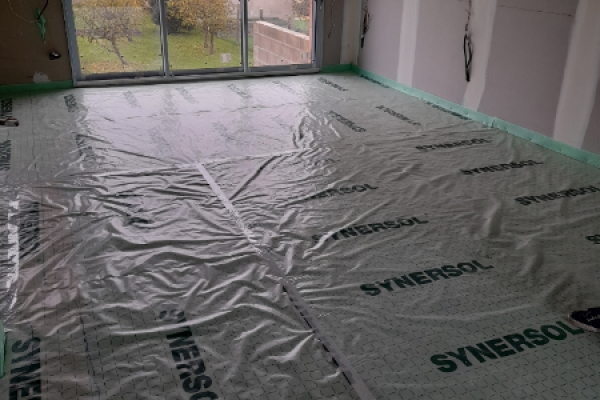 Mise en place d'un plancher chauffant